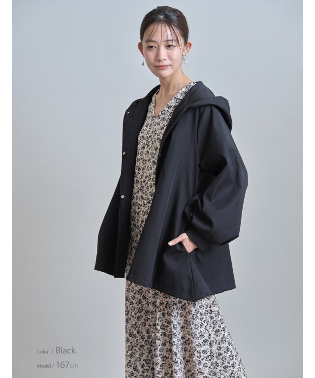 美品 Rene ルネ バルーンスリーブ ロング パーカー □ T626