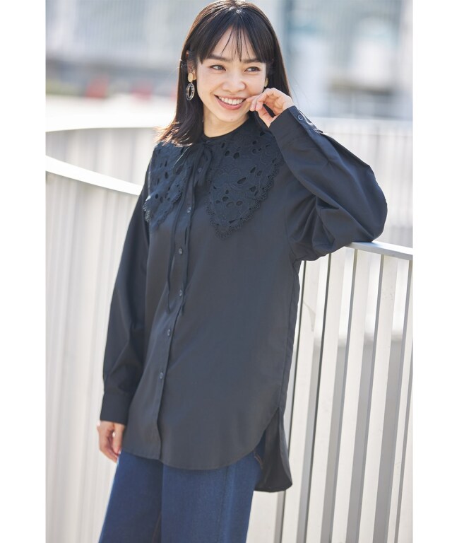 ブロード衿付きブラウス※一部店舗のみ入荷