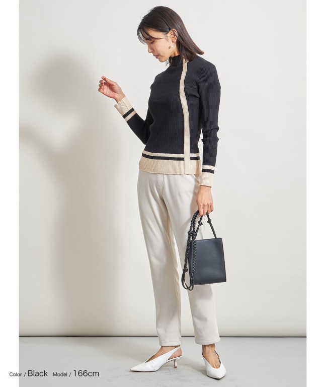 本日限定値下げ！【極美品】THE ROW リブハイネック ラインパネルリブハイネックプルオーバー※WEB Store限定販売