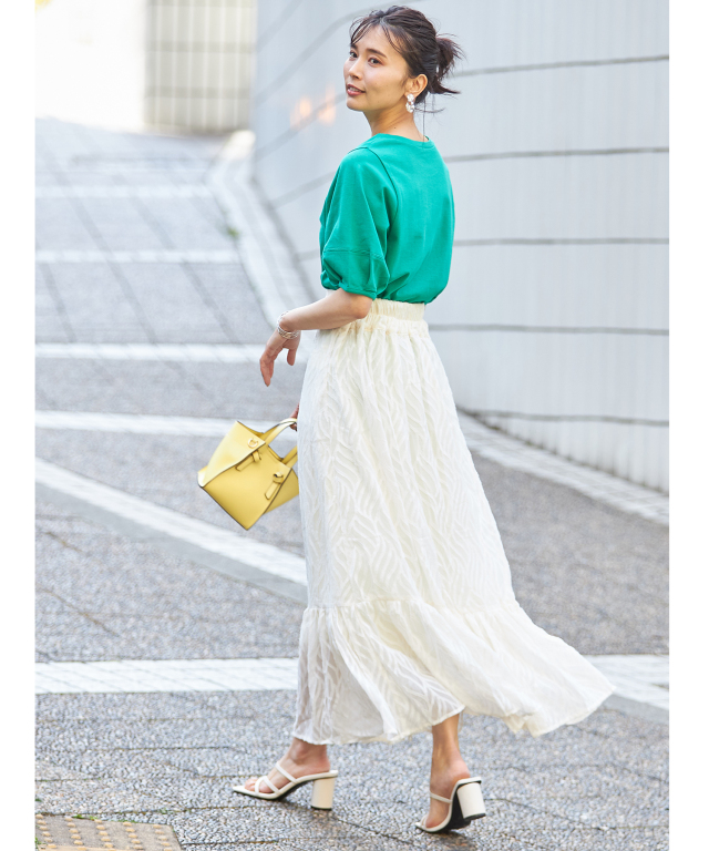 シャツ ランタン T カジュアル ランター O-ネック おしゃれ かわいい セクシー 大人 ランタンスリーブカットソー※一部店舗のみ入荷