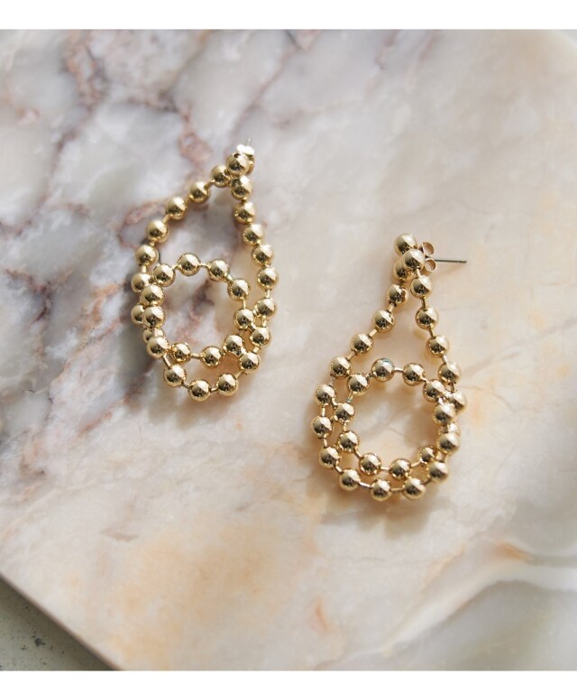 himie ケシパール　ボールチェーンピアス Keshi pearl ball chain pierced earrings / ケシパール