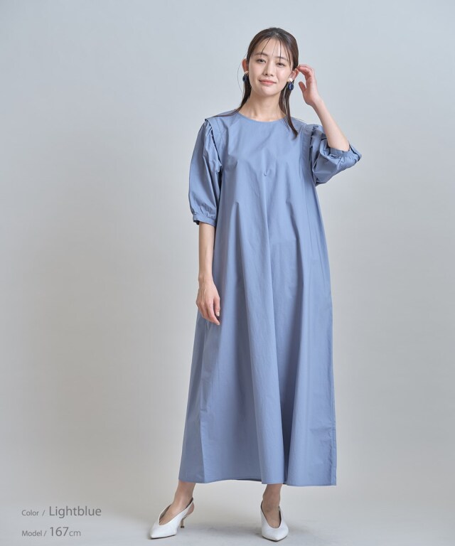 ショルダータックタイプライターワンピース※一部店舗のみ入荷