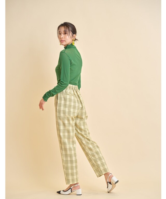 チェック柄テーパードパンツ※WEB Store限定販売