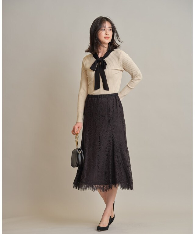 美品 TOKUKO1erVOL トクコプルミエヴォル レース スカート 黒 美品 TOKUKO1erVOL トクコプルミエヴォル レース スカート 黒