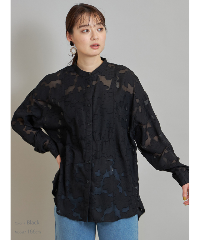 バンドカラージャガードスタンダードシャツ※一部店舗のみ入荷