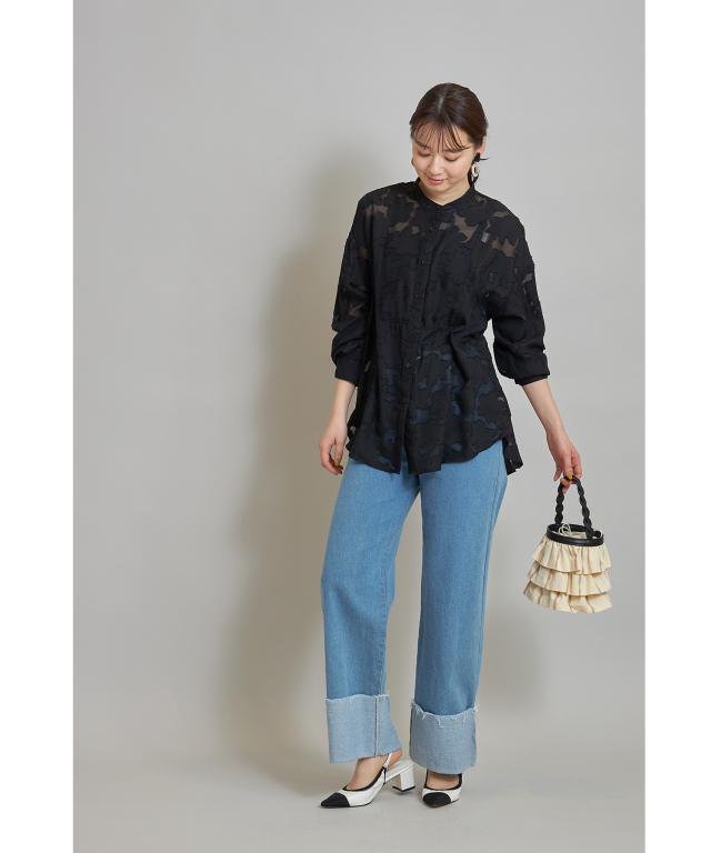 バンドカラージャガードスタンダードシャツ※一部店舗のみ入荷