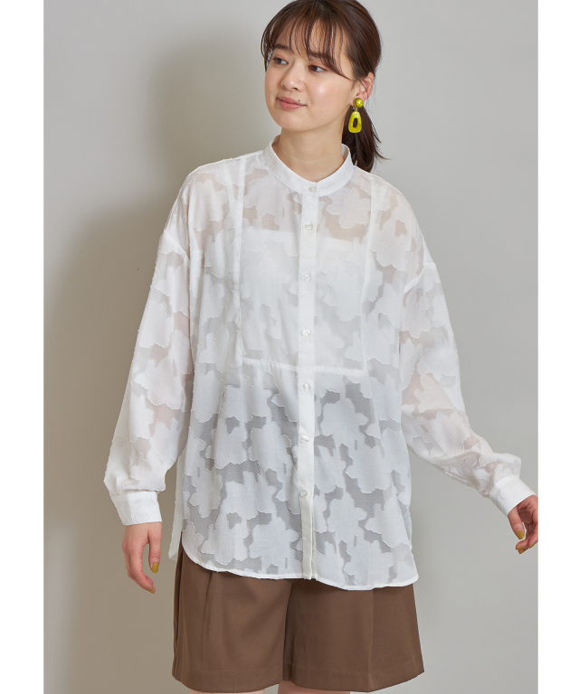 バンドカラージャガードスタンダードシャツ※一部店舗のみ入荷