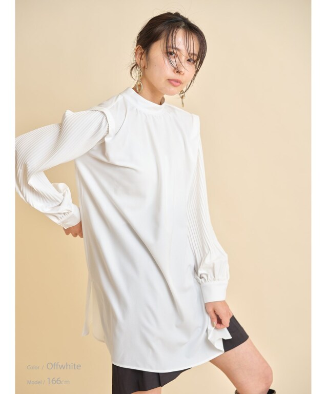 タックショルダープリーツスリーブブラウス※WEB Store限定販売 タックショルダープリーツスリーブブラウス※WEB Store限定販売