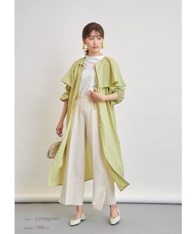 ドロシーシューマッハ 23SS コットンポプリンノーカラーシャツワンピース 145-163463.jpg