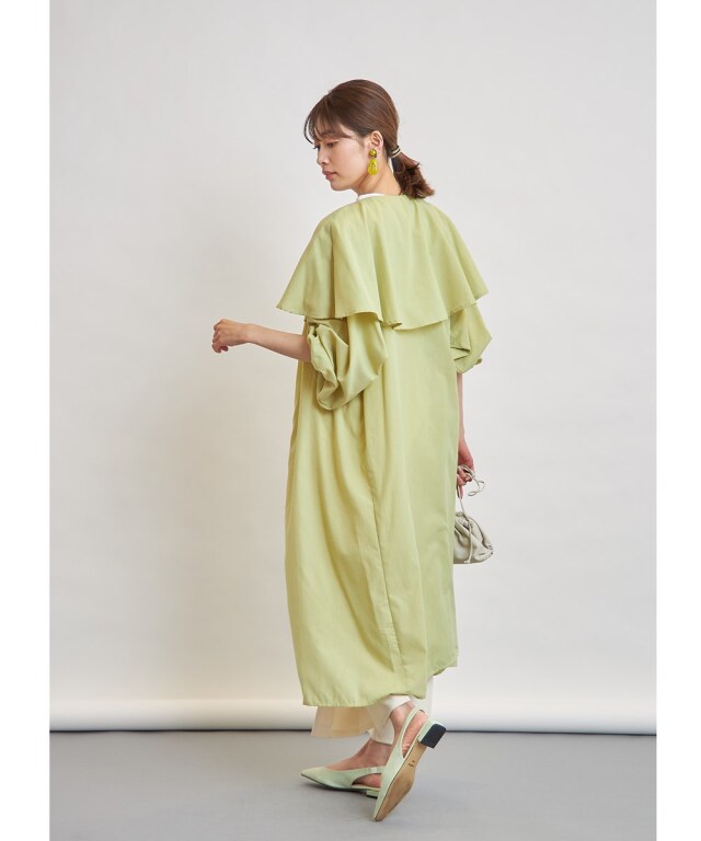 ドロストケープカラーシャツワンピース※Web Store限定販売