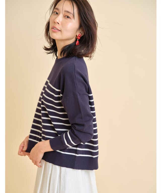 ボーダープルオーバーニット※WEB Store限定販売
