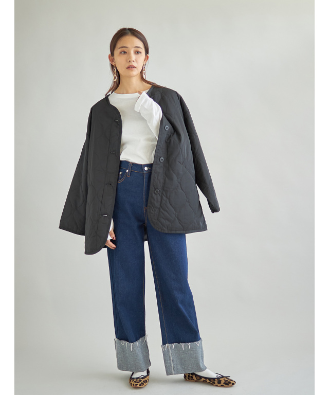 波キルトノーカラージャケット※一部店舗のみ入荷