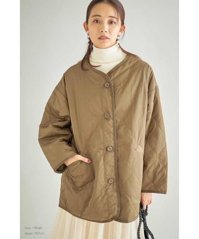 波キルトノーカラージャケット※一部店舗のみ入荷