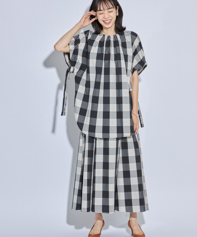 ブロックチェックスカート※WEB Store限定販売