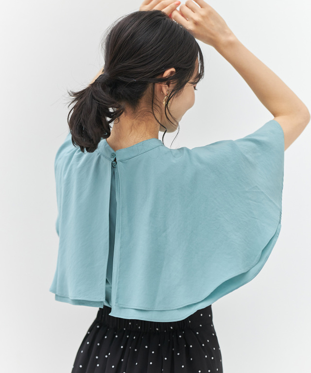 ドゥロワー 新品コンビケープブラウス2025Drawer ドゥロワー 新品コンビケープブラウス2025Drawer