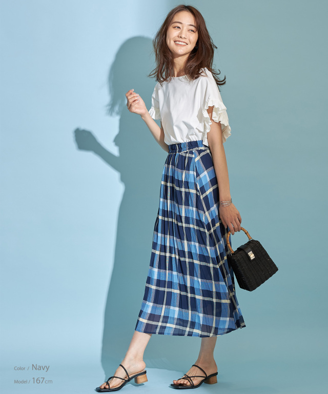 ANAYI アコーディオン プリーツスカート 38 ネイビー 小さいサイズ アコーディオンプリーツスカート 低身長さん・小柄