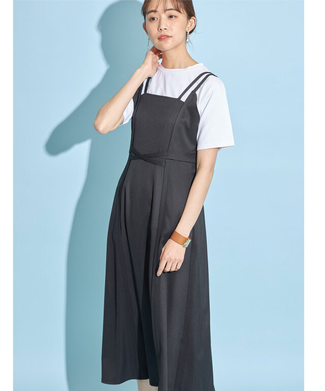 ダブルストラップサイド切替ジャンスカ※WEB Store限定販売