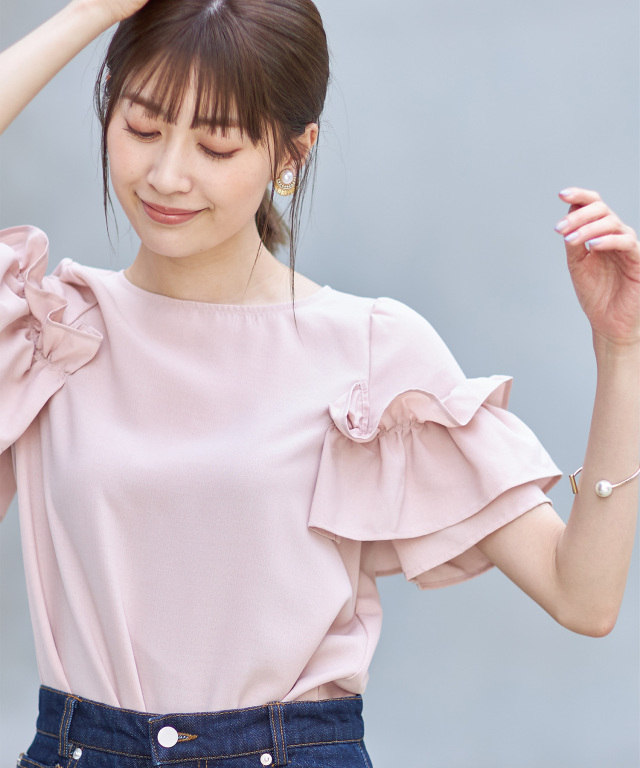 袖フリルブラウス※WebStore限定