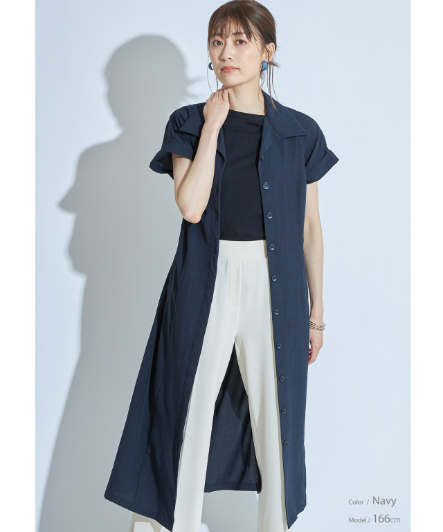 開襟シャツワンピース※WEB Store限定販売