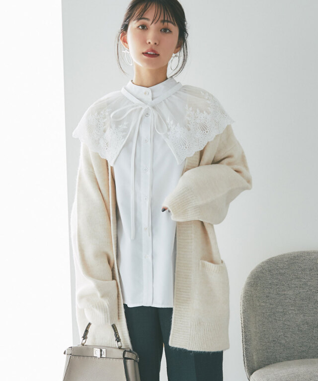 ポケット付きトッパーカーディガン