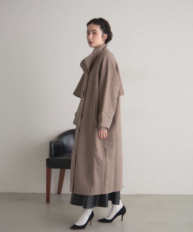 オフィシャルサイト限定】ウールライクスタンドカラーロングコート