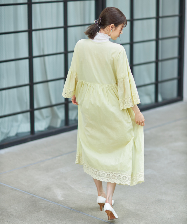 コットンボイル＋リバーレースワンピース※一部店舗のみ入荷 