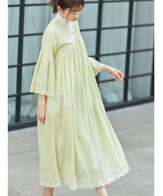 コットンボイル＋リバーレースワンピース※一部店舗のみ入荷 