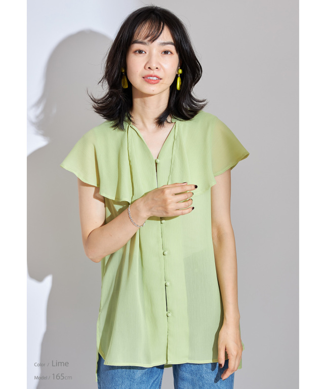 新品タグ付き 【milana 】ミラーナ プリーツカラーノースリーブブラウス milana ミラーナ プリーツカラーノースリーブブラウスの通販はau PAY