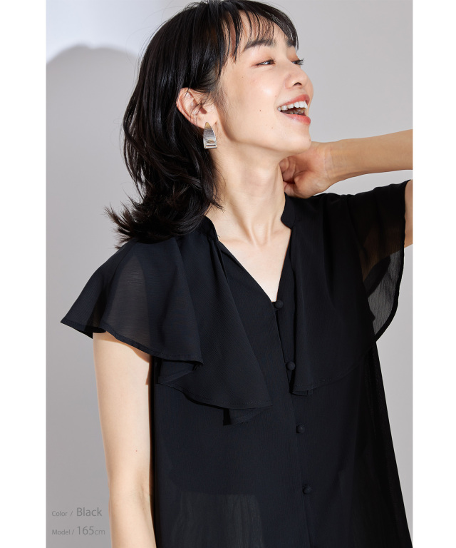 楊柳ラッフルブラウス IENA（イエナ）の「楊柳ラッフルブラウス（シャツ/ブラウス）」 - WEAR