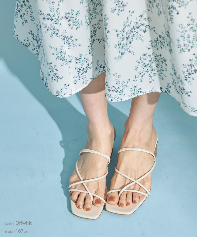SALE！DOLCE VITA♪ロゼットが素敵★Linzyヒールサンダル ラインヒールサンダル ※一部店舗のみ入荷