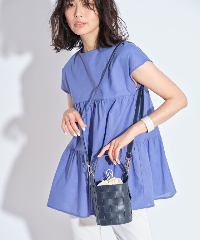 編み込みバケツ型ワンハンドルバッグ※WEB Store限定販売