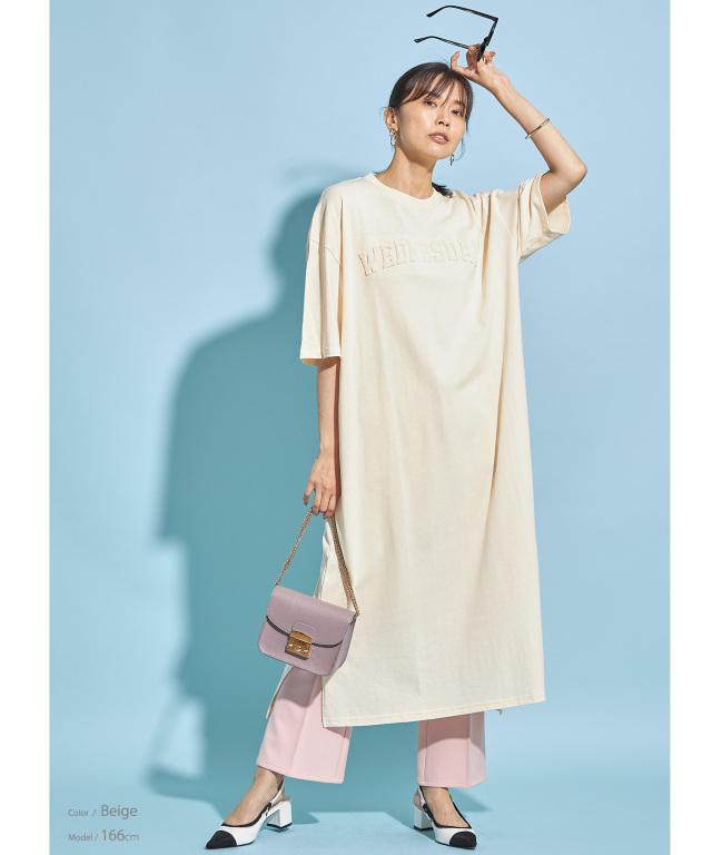ドルチェ＆ガッバーナ　６Ａ　 サヤエンドウ　半袖　コットンワンピース エンボス加工半袖ワンピース※WEB Store限定販売