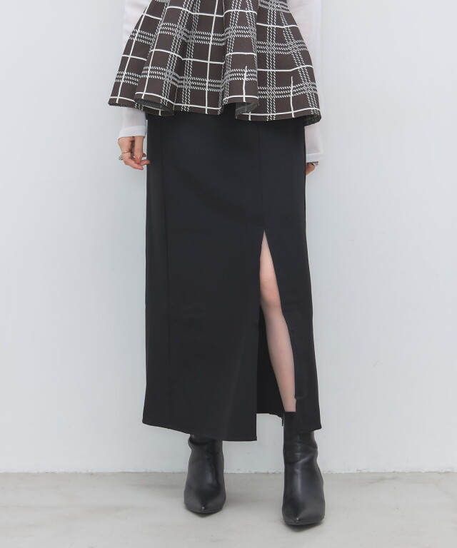 【オフィシャルサイト限定】カットジョーゼットタイトスリットスカート