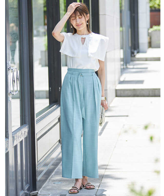 ベルト付きテーパードパンツ※WEB Store限定販売