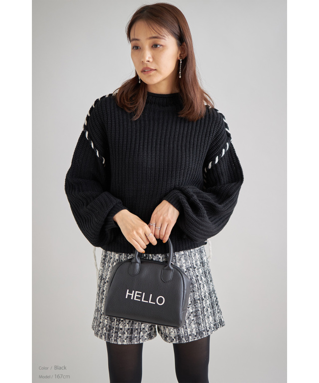 【美品✨】nagonstans ハンドステッチプルオーバーニット 刺繍 BEAMS HEART（ビームス ハート）ハンドステッチ プルオーバー