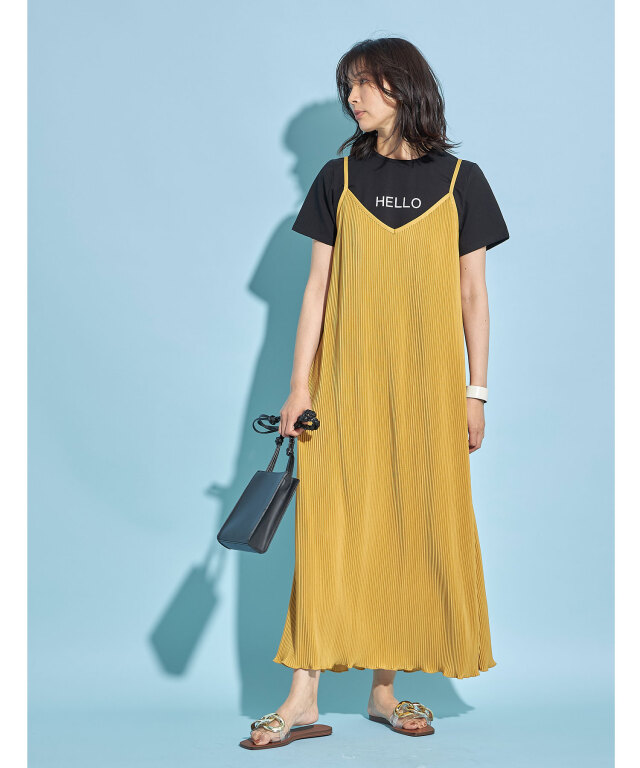クリスタルプリーツキャミワンピース※WEB Store限定販売