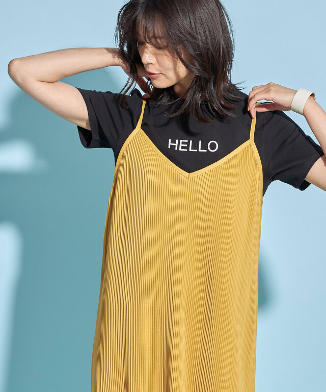 クリスタルプリーツキャミワンピース※WEB Store限定販売