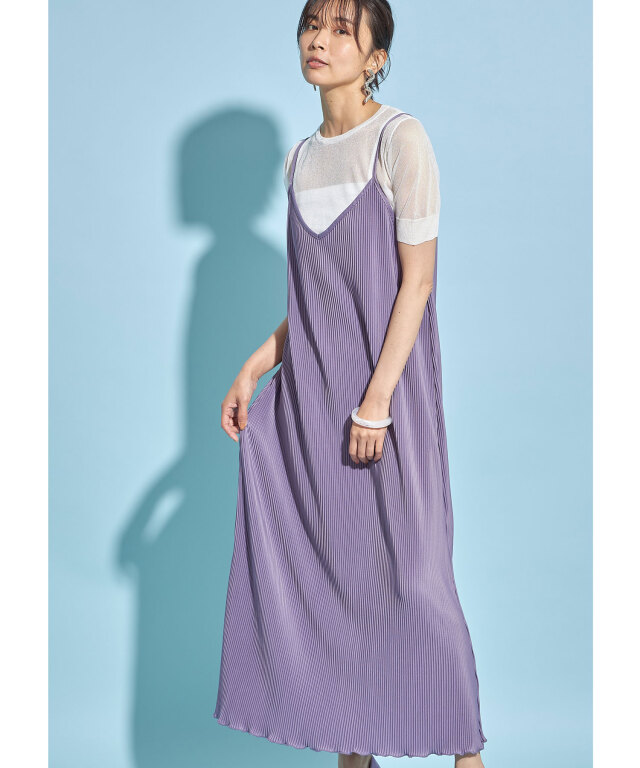 クリスタルプリーツキャミワンピース※WEB Store限定販売