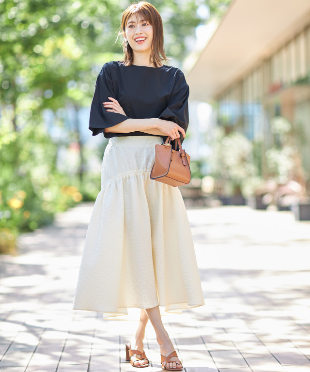 ブロードタックフレアブラウス※WEB Store限定販売