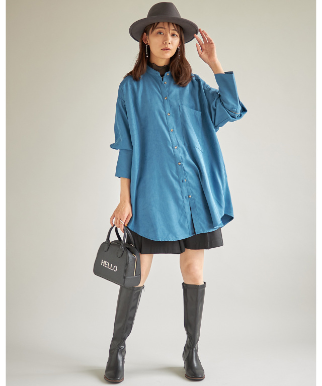 ロングカフスバックタックシャツ