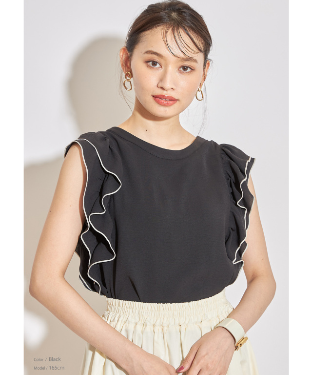 Soffitto｜前後2wayフリルブラウス | Rakuten Fashion(楽天