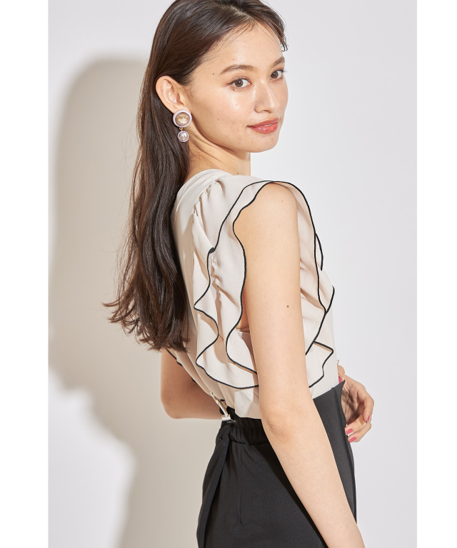 Soffitto｜前後2wayフリルブラウス | Rakuten Fashion(楽天