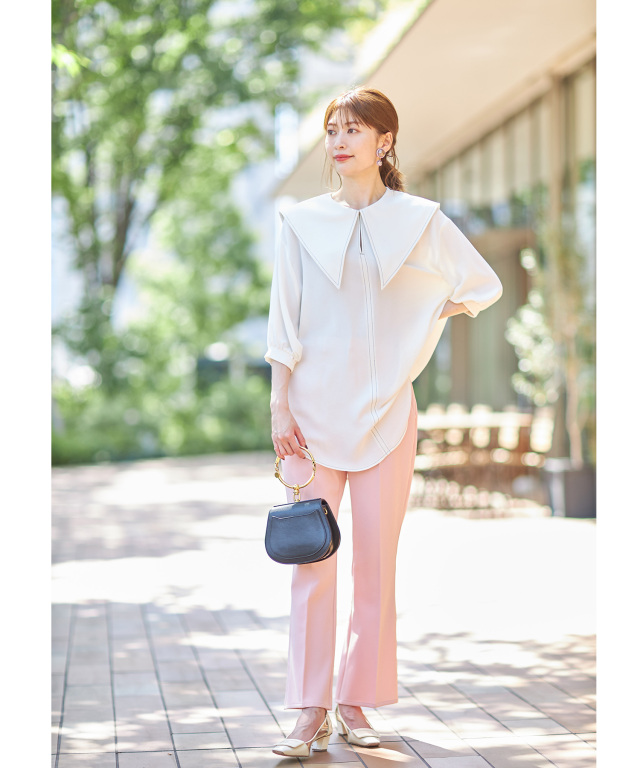 配色カラーステッチブラウス※WEB Store限定販売