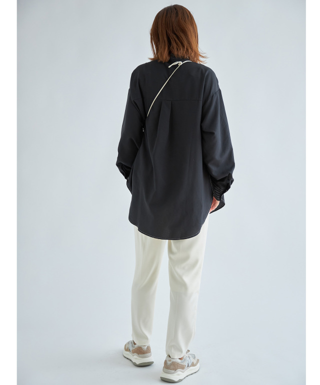 配色ステッチバンドカラーシャツ※一部店舗のみ入荷