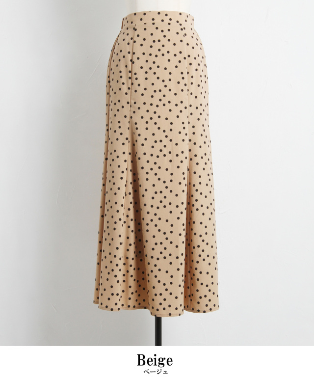 ドットプリントマーメイドスカート《ladychic》
