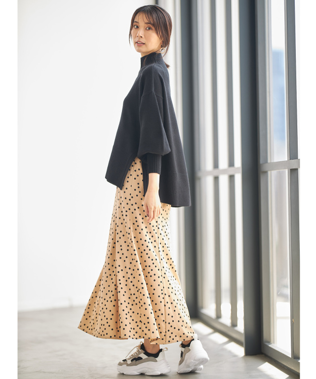 ドットプリントマーメイドスカート《ladychic》