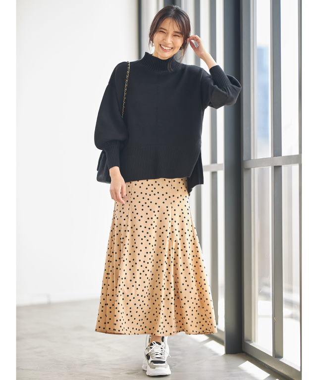 ドットプリントマーメイドスカート《ladychic》