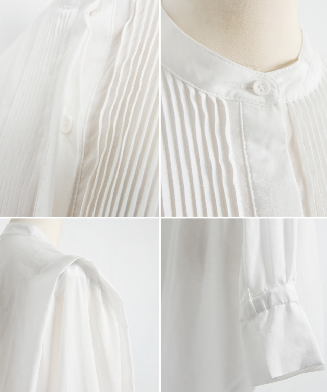 ピンタックブザムシャツブラウス※一部店舗のみ入荷