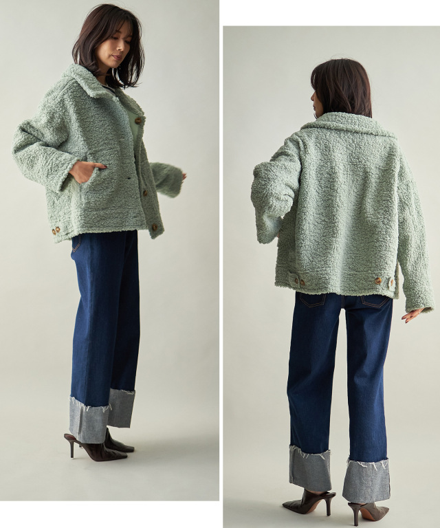 フェイクムートンリバーシブルジャケット※一部店舗のみ入荷