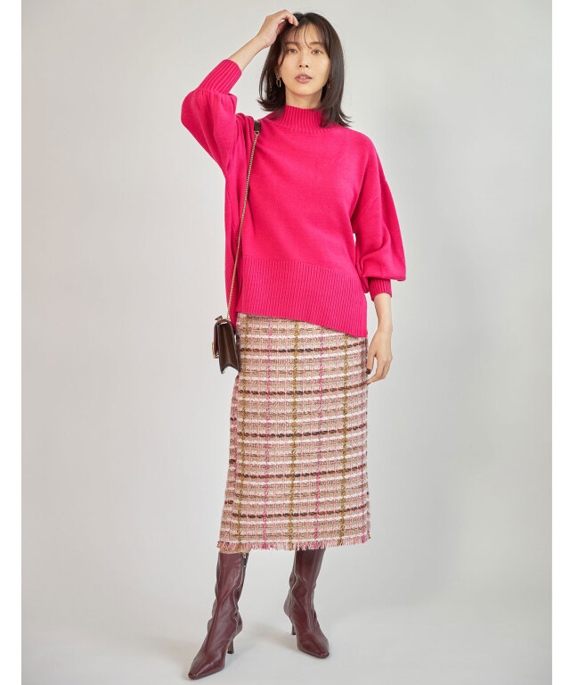 ファンシーバスケットツイードスカート※一部店舗のみ入荷